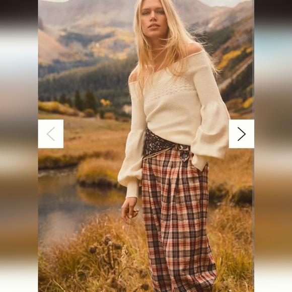 Maeve Pants - NWT Anthropologie Maeve The Avery Sparkle Pleated Wide-Leg Trousers